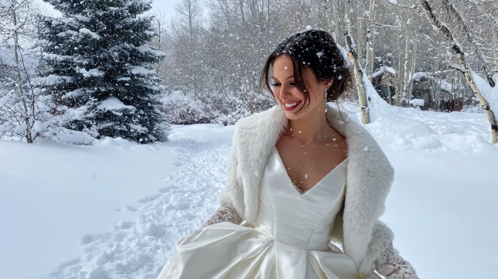 25 Breathtaking Winter Wedding Dresses That Shine in the Cold