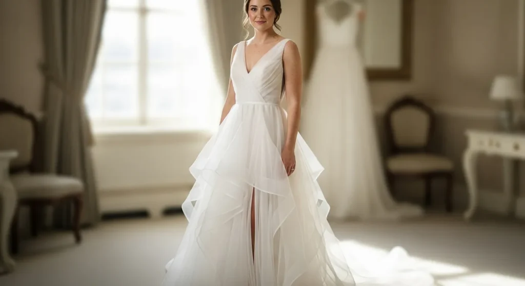 20 Wedding Dresses With Slits That Add Subtle Drama