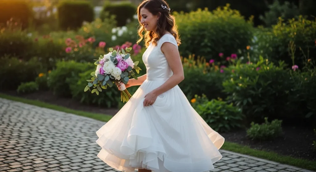 22 Tea Length Wedding Dresses With Retro Elegance
