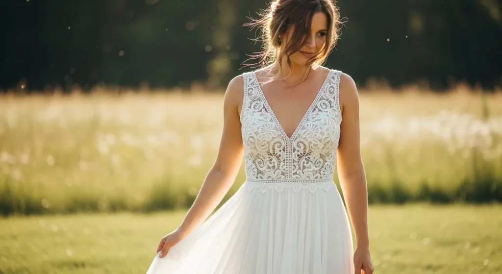 22 V-Neck Wedding Dresses That Create a Flattering Silhouette