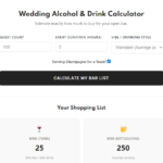Wedding Alcohol & Drink Calculator